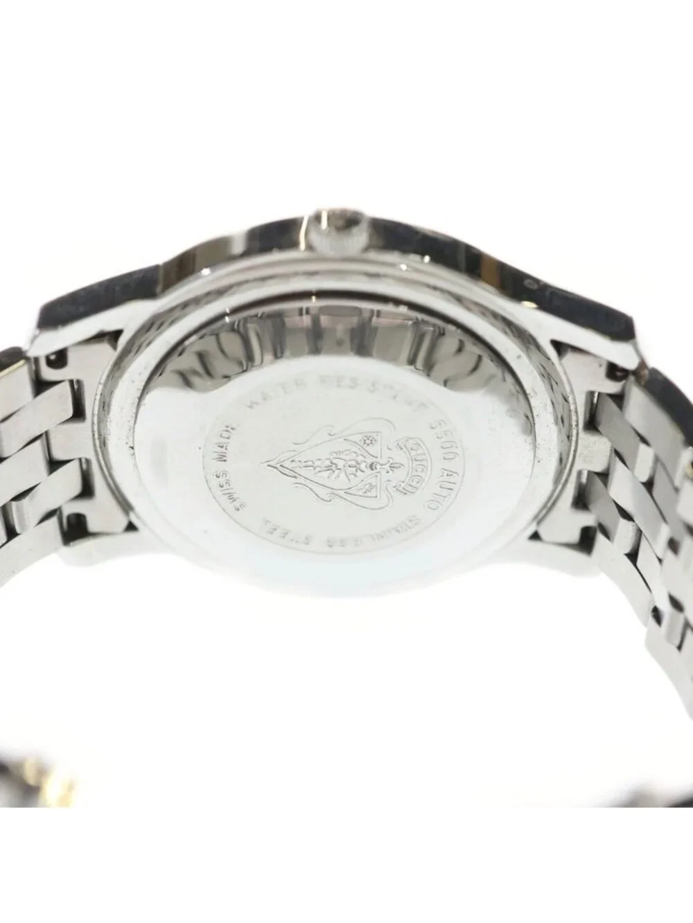Gucci Automatic Watch SS Winding White Dial Silver